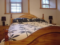 The master bedroom in Kingston Apartment 1, Orkney Self Catering