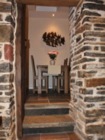 View of the dining table in Kingston lodge in Orkney