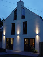 Kingston House exterior at night